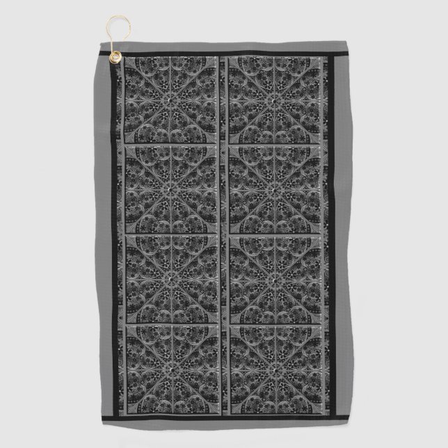 Keramik Lace Black Golfhandtuch (Vorderseite)