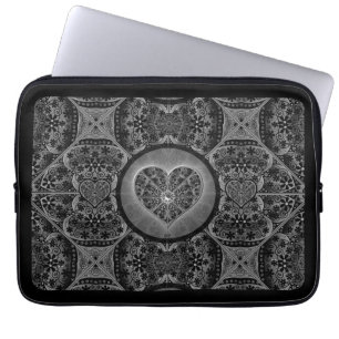 Keramik Lace Black Laptopschutzhülle