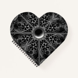 Keramik Lace Black Notizbuch