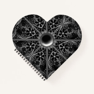 Keramik Lace Black Notizbuch