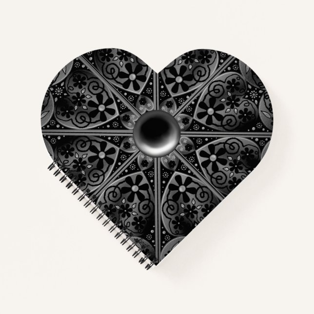 Keramik Lace Black Notizbuch (Vorderseite)