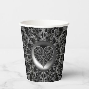 Keramik Lace Black Pappbecher