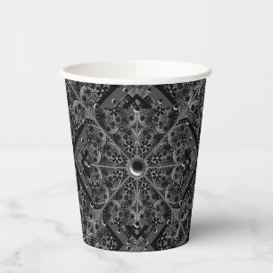 Keramik Lace Black Pappbecher