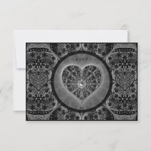 Keramik Lace Black RSVP Karte