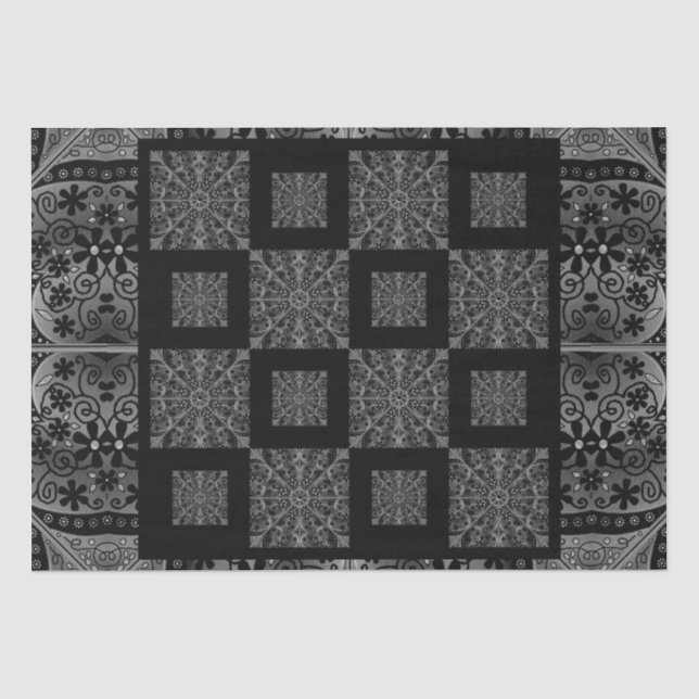 Keramik Lace Black Seidenpapier (Vorderseite)