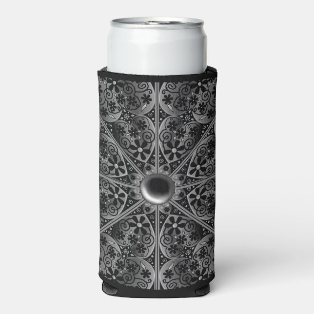 Keramik Lace Black Selters Dosenkühler (Seltzer Vorderseite)