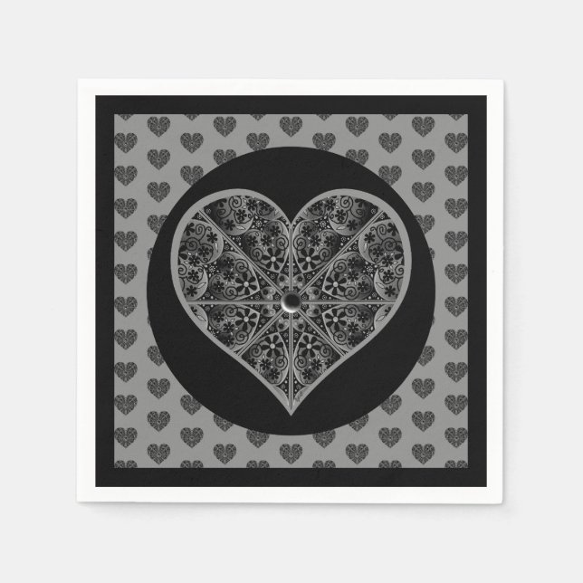 Keramik Lace Black Serviette (Vorderseite)