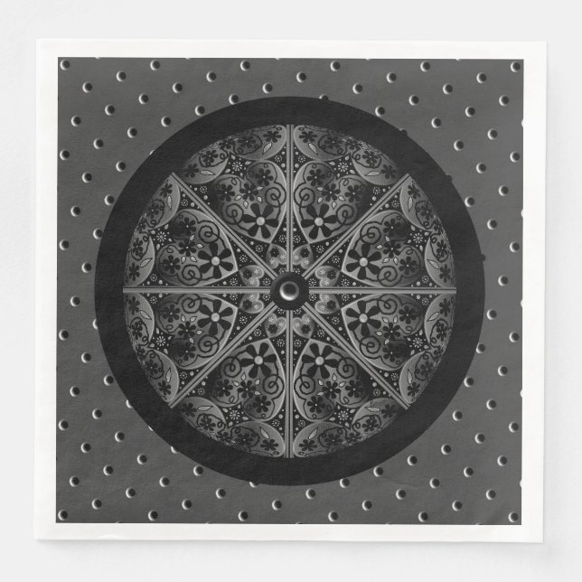 Keramik Lace Black Serviette (Vorderseite)