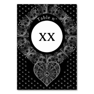 Keramik Lace Black Tischnummer