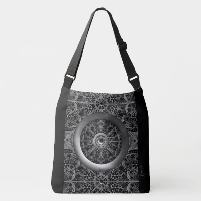 Keramik Lace Black Tragetaschen Mit Langen Trägern (Vorderseite)