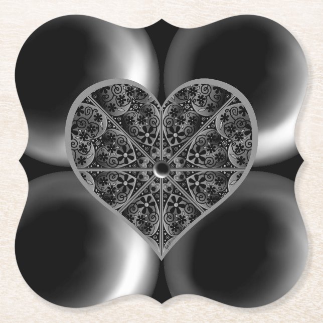 Keramik Lace Black Untersetzer (Vorderseite)