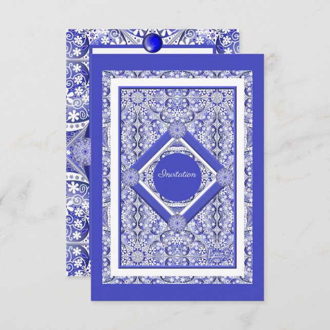 Keramik lace Blue of Greece (Vorne/Hinten)