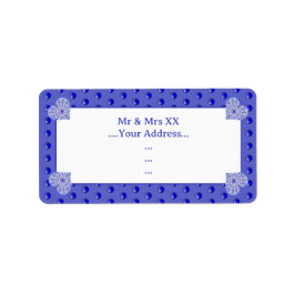 Keramik Lace Blue of Greece Adressaufkleber