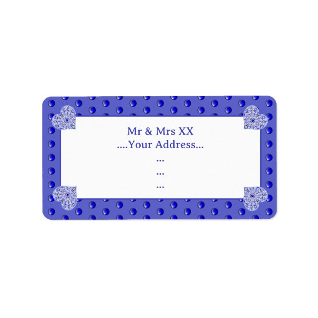 Keramik Lace Blue of Greece Adressaufkleber (Vorne)