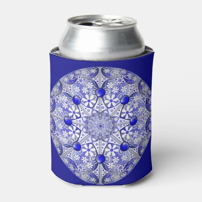 Keramik lace Blue of Greece Dosenkühler (Kanne Vorderseite)