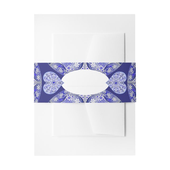 Keramik Lace Blue of Greece Einladungsbanderole (Vorderseite Beispiel)