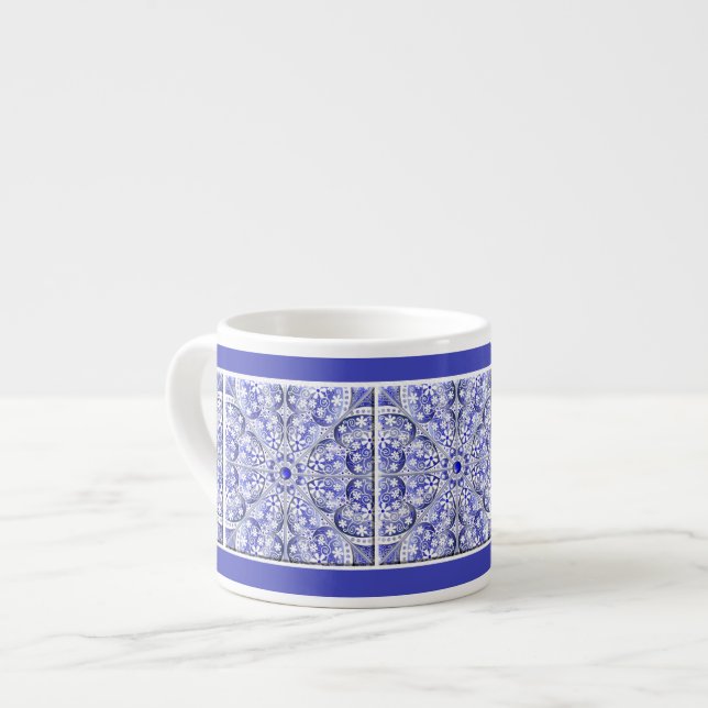 Keramik lace Blue of Greece Espressotasse (Vorderseite Links)