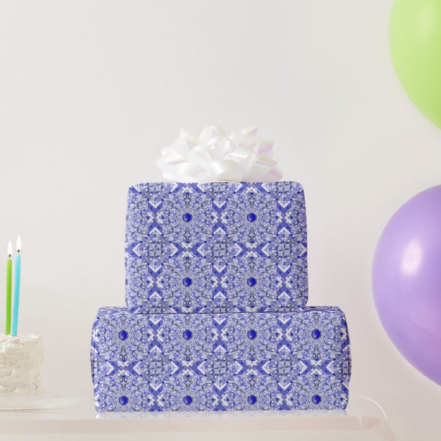 Keramik lace Blue of Greece Geschenkpapier (Partygeschenke)