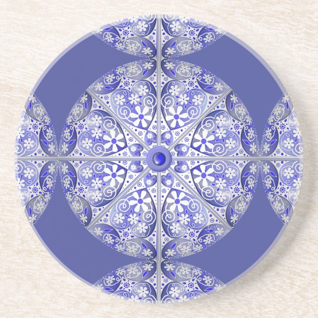 Keramik Lace Blue of Greece Getränkeuntersetzer (Vorne)