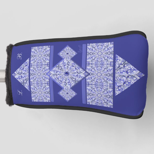 Keramik lace Blue of Greece Golf Headcover (Vorderseite)