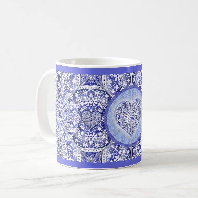 Keramik lace Blue of Greece Kaffeetasse (Vorderseite Links)