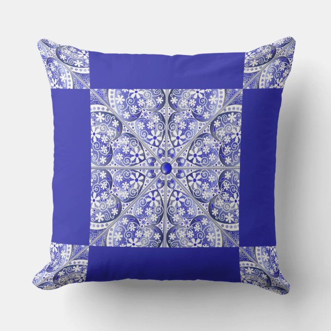 Keramik lace Blue of Greece Kissen (Vorderseite)