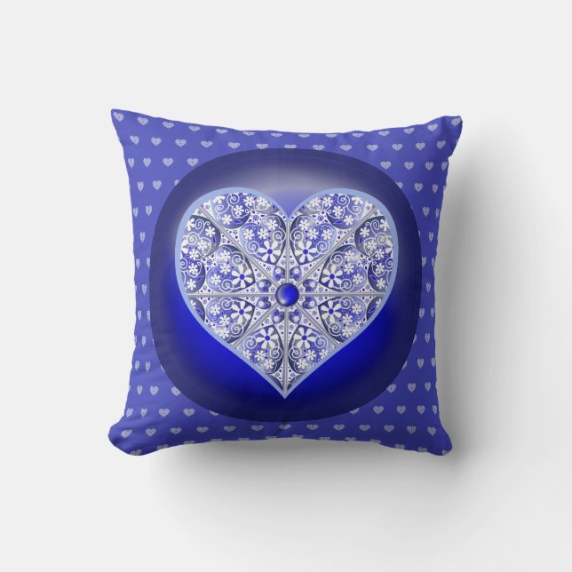 Keramik Lace Blue of Greece Kissen (Vorderseite)