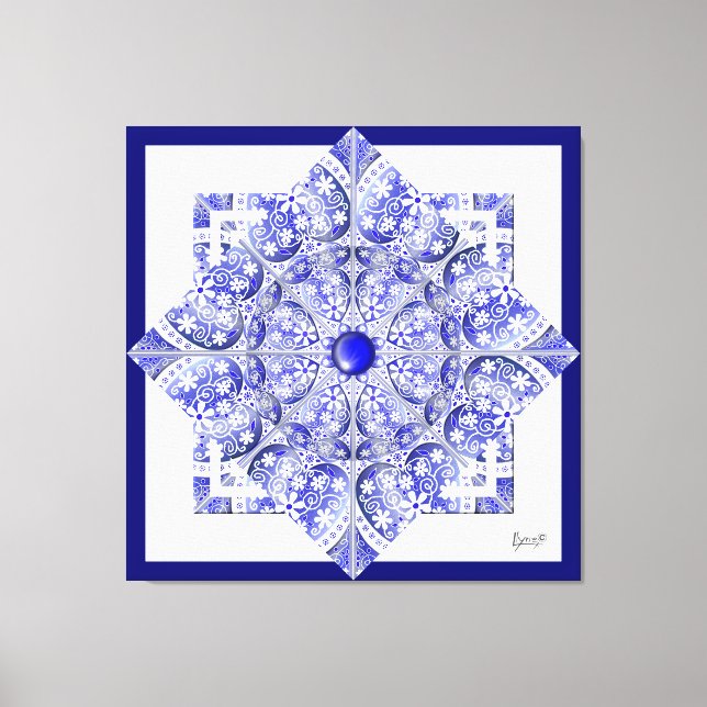 Keramik Lace Blue of Greece Leinwanddruck (Vorderseite)
