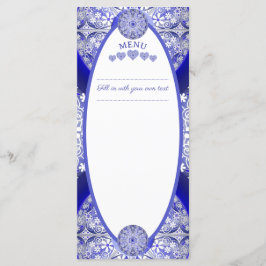 Keramik lace Blue of Greece Menükarte