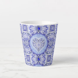 Keramik lace Blue of Greece Milchtasse