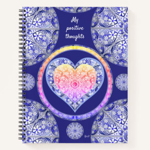 Keramik lace Blue of Greece Notizbuch
