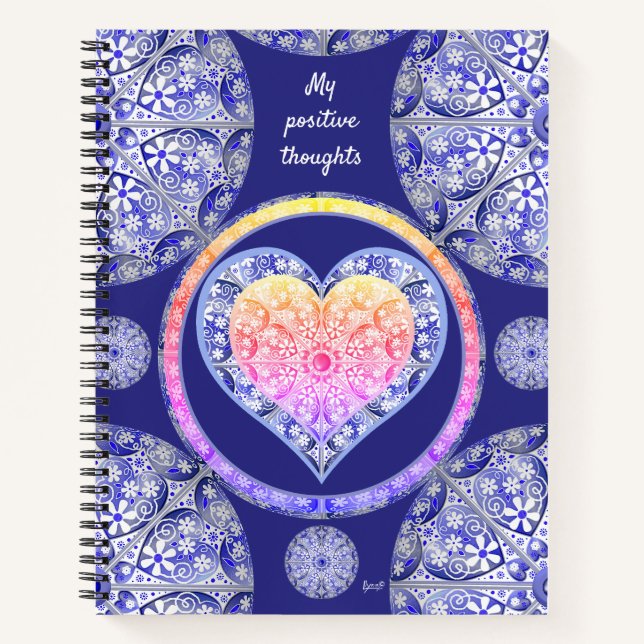 Keramik lace Blue of Greece Notizbuch (Vorderseite)