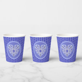 Keramik Lace Blue of Greece Pappbecher