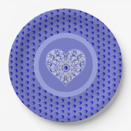 Keramik Lace Blue of Greece Pappteller