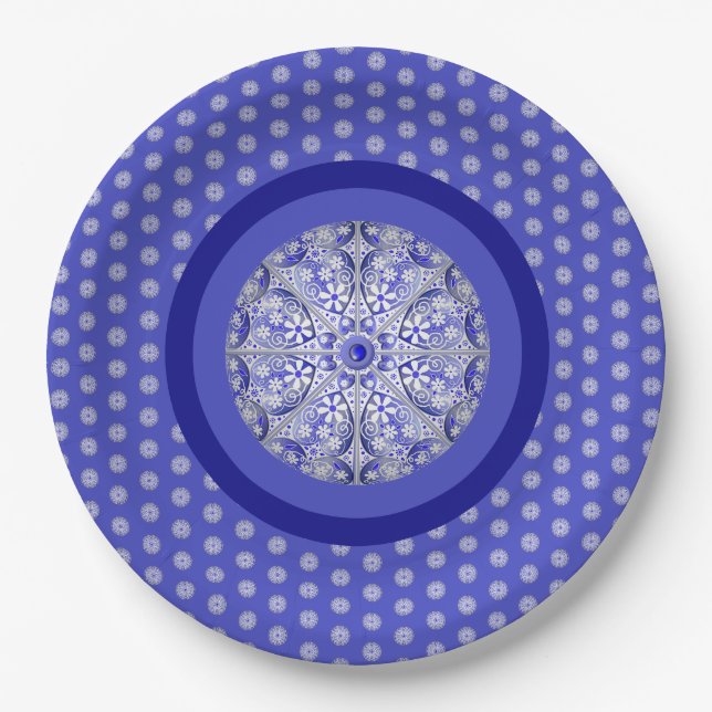 Keramik lace Blue of Greece Pappteller (Vorderseite)