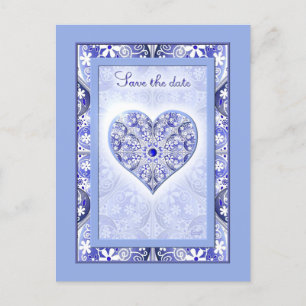 Keramik lace Blue of Greece Postkarte