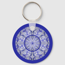 Keramik Lace Blue of Greece Schlüsselanhänger