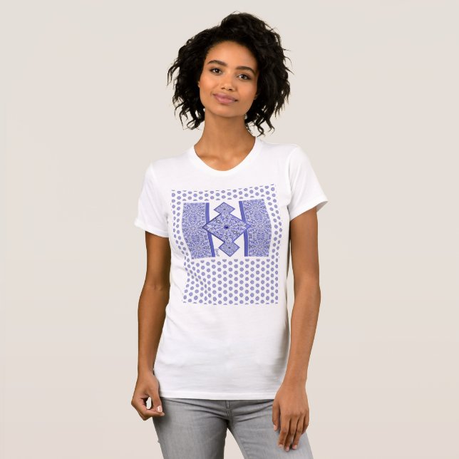 Keramik Lace Blue of Greece T-Shirt (Vorne ganz)