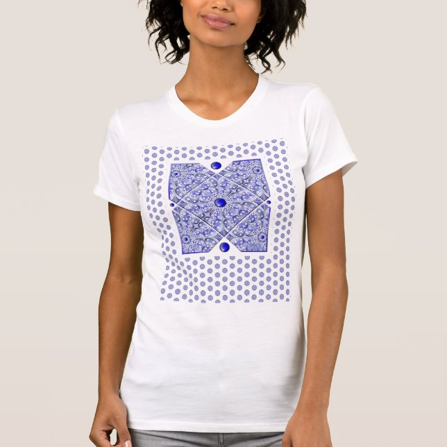 Keramik Lace Blue of Greece T-Shirt (Vorderseite)