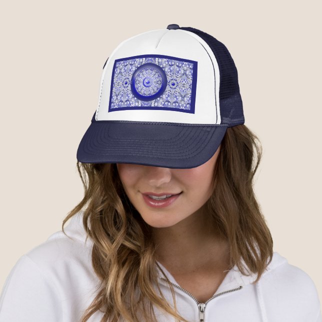 Keramik Lace Blue of Greece Truckerkappe (Beispiel)