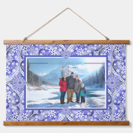 Keramik lace Blue of Greece Wandteppich Mit Holzrahmen
