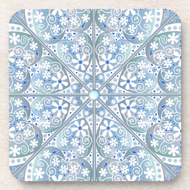 Keramik Lace Getränkeuntersetzer (Vorderseite)