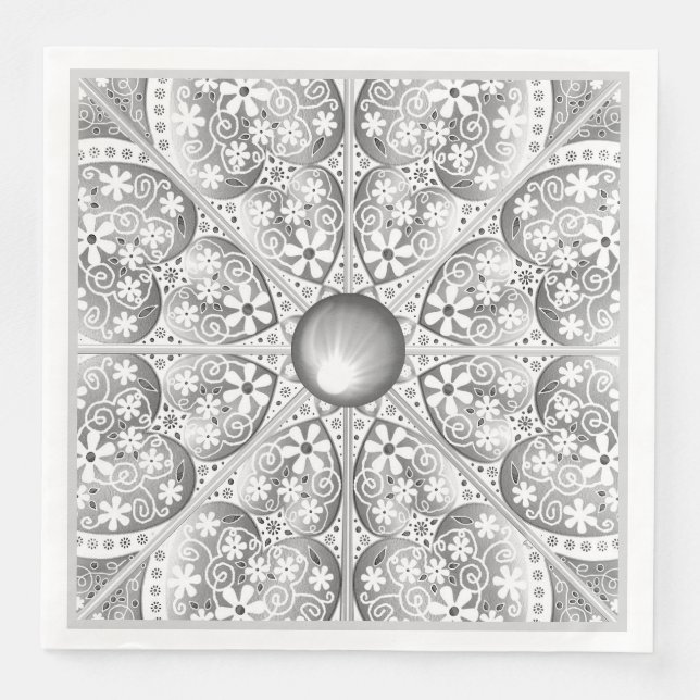 Keramik Lace Gray Serviette (Vorderseite)