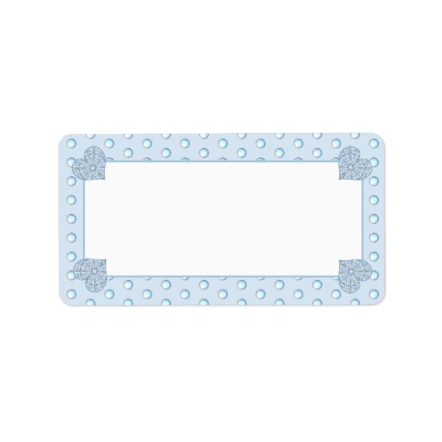 Keramik Lace Light Blue Adressaufkleber (Vorne)