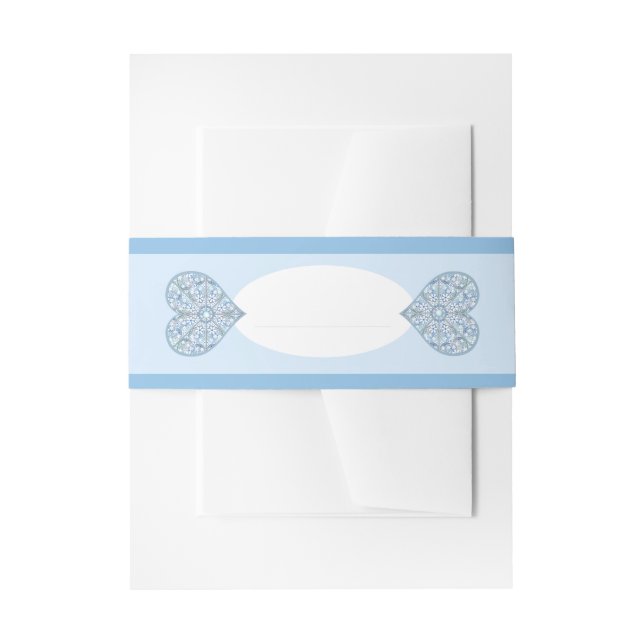 Keramik Lace Light Blue Einladungsbanderole (Vorderseite Beispiel)