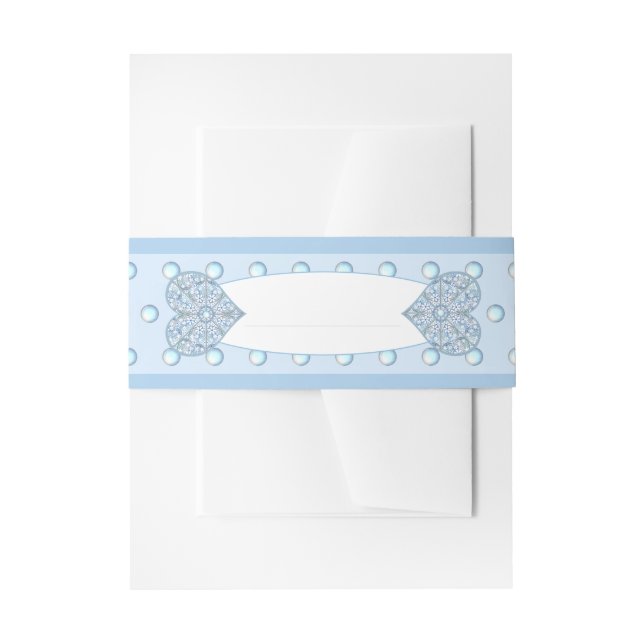 Keramik Lace Light Blue Einladungsbanderole (Vorderseite Beispiel)
