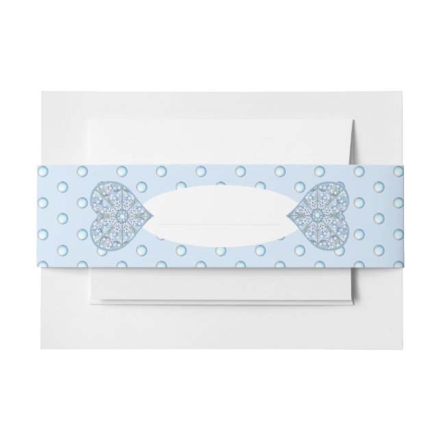 Keramik Lace Light Blue Einladungsbanderole (Vorderseite Beispiel)
