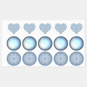Keramik Lace Light Blue Etiketten