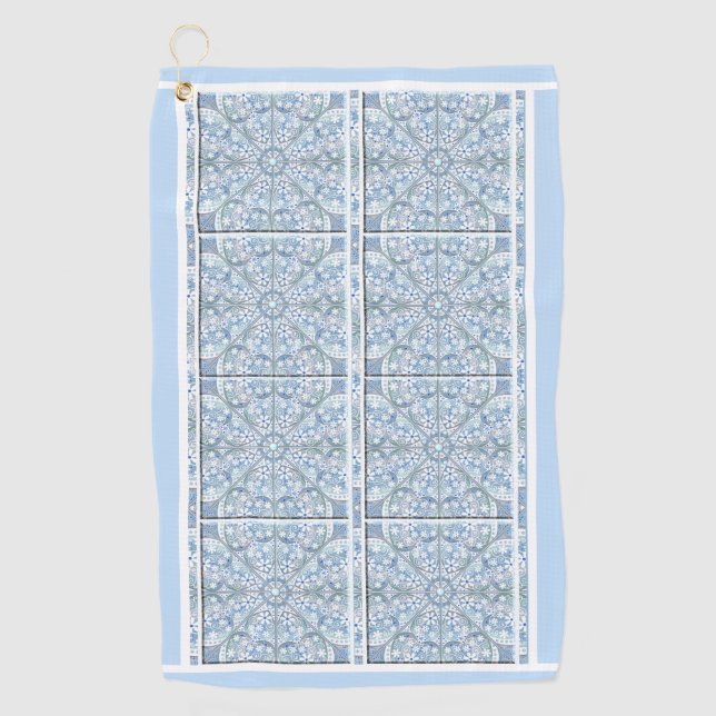 Keramik Lace Light Blue Golfhandtuch (Vorderseite)