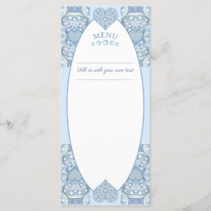 Keramik Lace Light Blue Menükarte